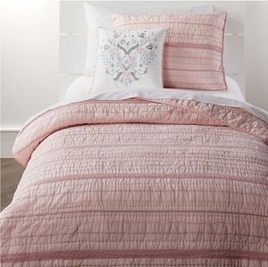 Crate and Barrel Pattern Play Pink Twin Quilt